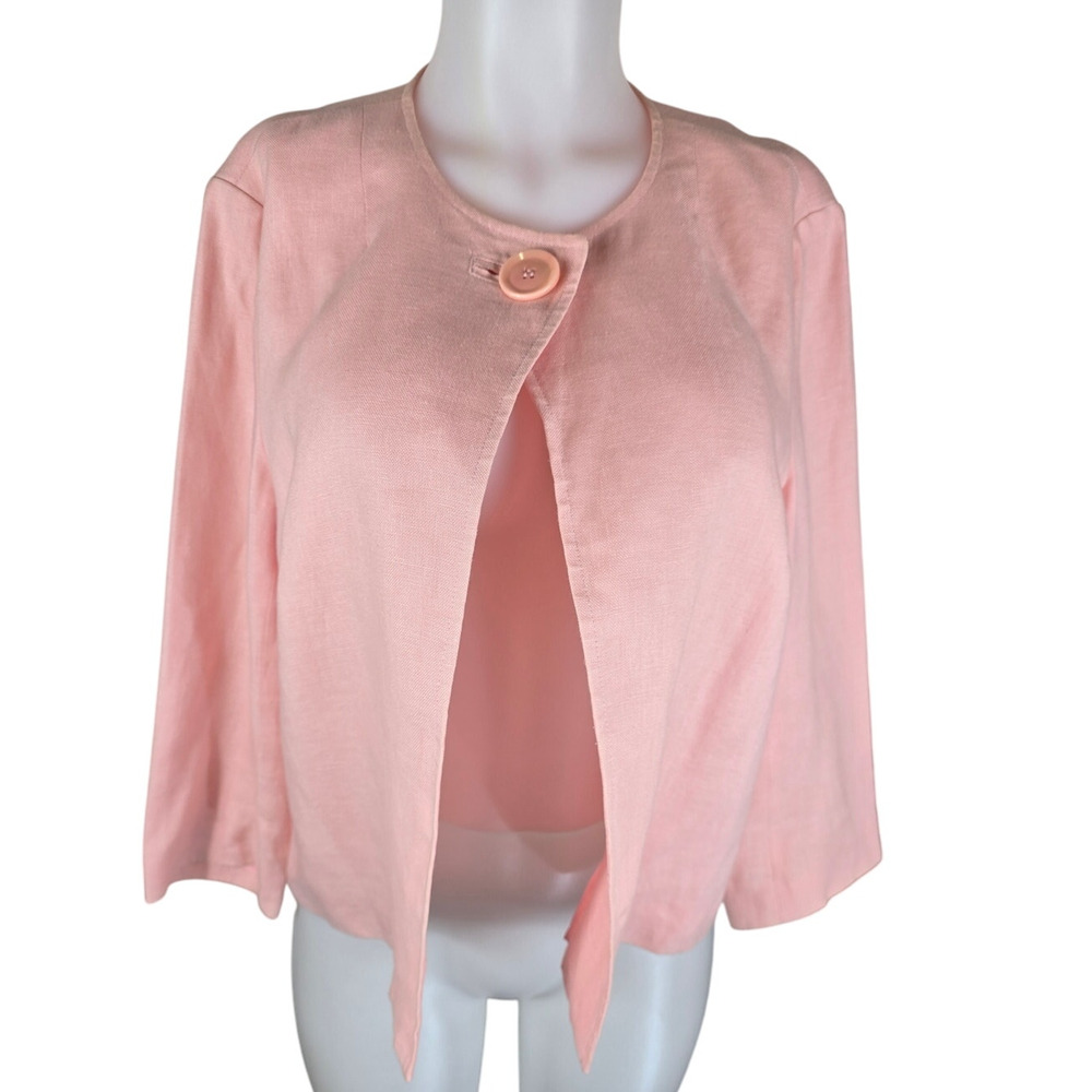 Talbots Stunning 100% Irish Linen 1 Button Women's Blazer 12